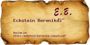 Eckstein Bereniké névjegykártya